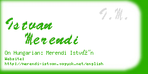 istvan merendi business card